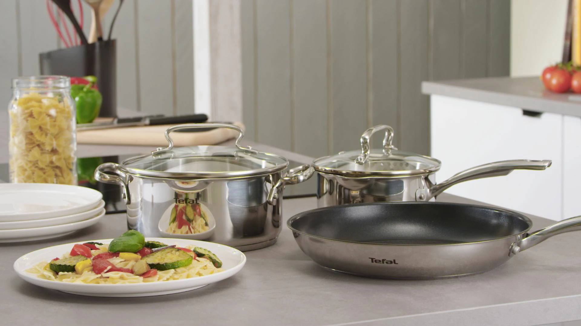 Tenxhere Tefal Duetto+ 20 cm, 2.9 L, me kapak, inox, silver