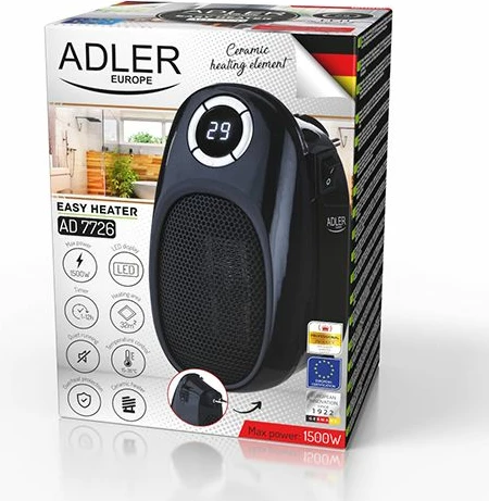 Ngrohës elektrik ADLER Simple Heater CR 7726 1500W, i zi
