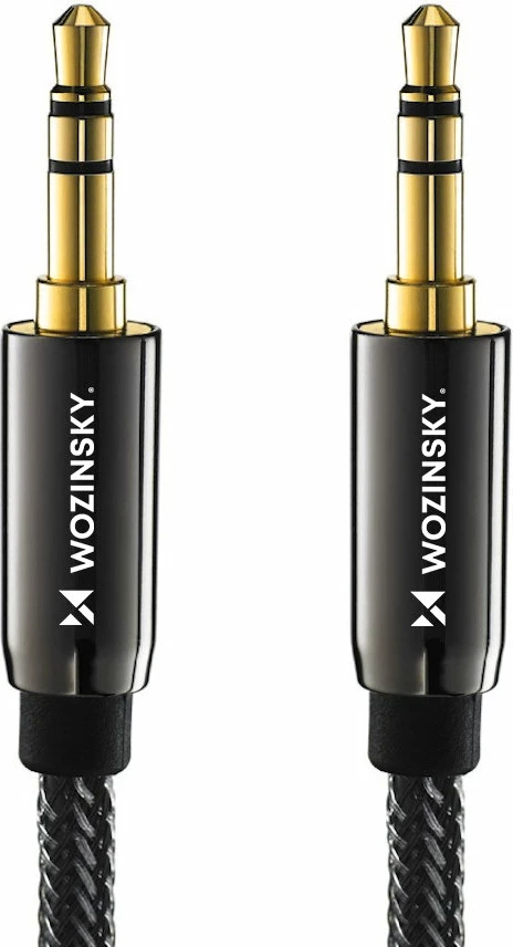 Kabllo audio AUX Wozinsky WACMJB-1M, 1.5m, mini jack 3.5mm, e zezë