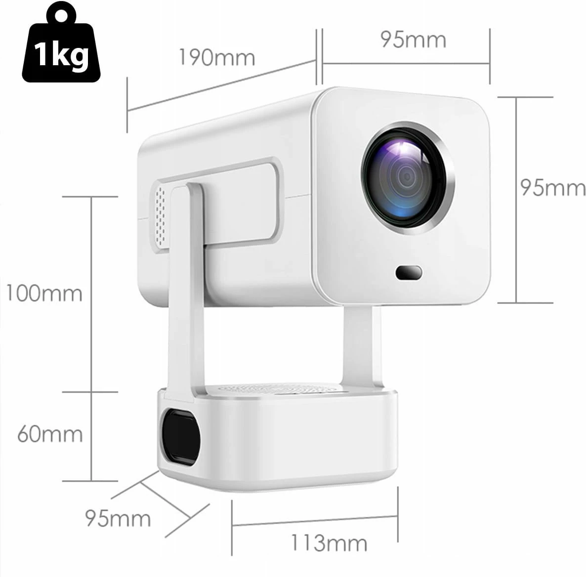 Projektor Zenwire PrimeView IMC360 Full HD, Android 13, WiFi 6, Bluetooth 5.2, 400 ANSI lm, me telekomandë, i bardhë