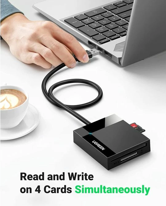 Lexues kartelash UGREEN All-in-One MPN 30333 USB 3.0 0.5m deri 512GB 5Gbps, i zi, Box