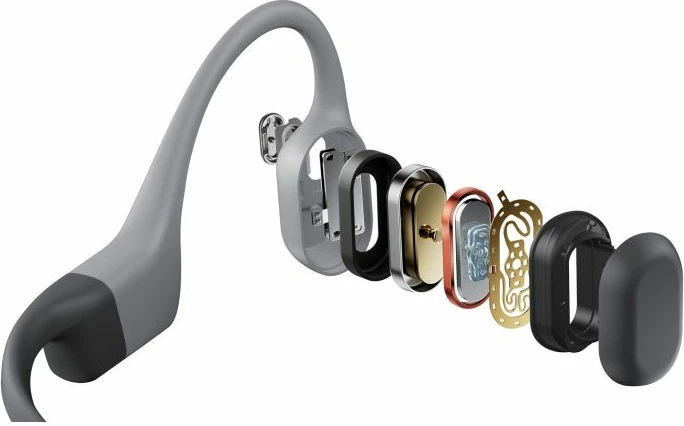 Kufje pa tela Shokz për sport, gri