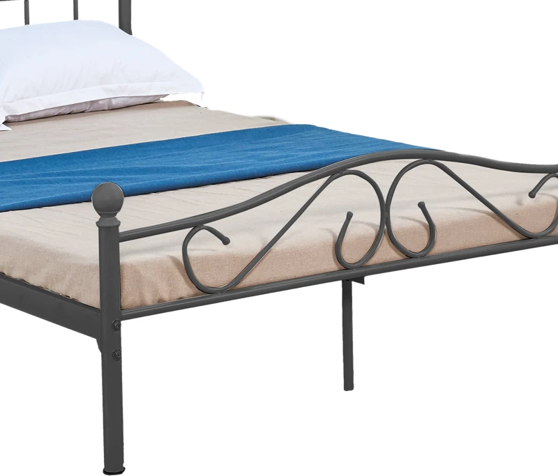 Krevat Yorick metalik zi 150x200x99cm