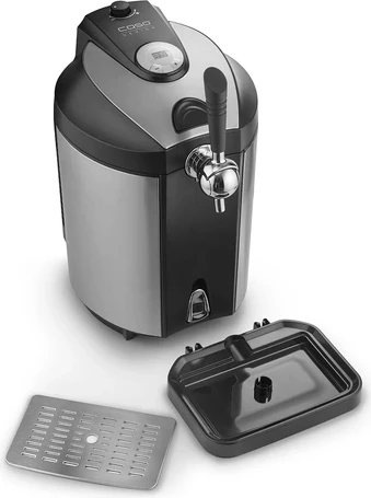 Aparat për toçje birre CASO BeerMaster 582, fuçi 5L, 4–12°C, 65W, i zi/argjendtë, set me adapter Heineken + 3 kartusha CO₂