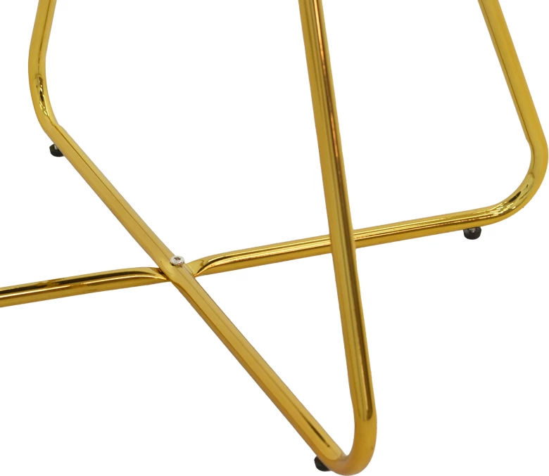 Karrige Valentina kadife bezhë-këmbë ari 65x60x82cm