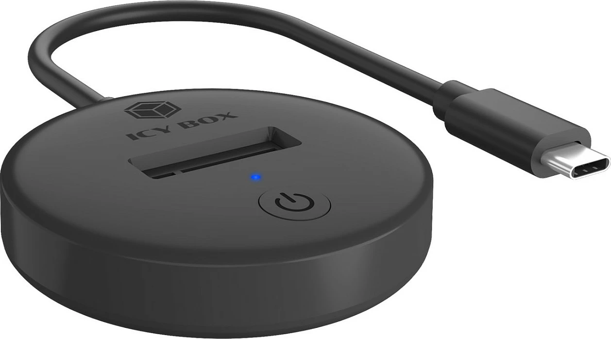 Docking station ICY BOX IB-1610MCD-C31, M.2 SATA SSD, USB-C 3.2 Gen2 10Gbps, e zezë