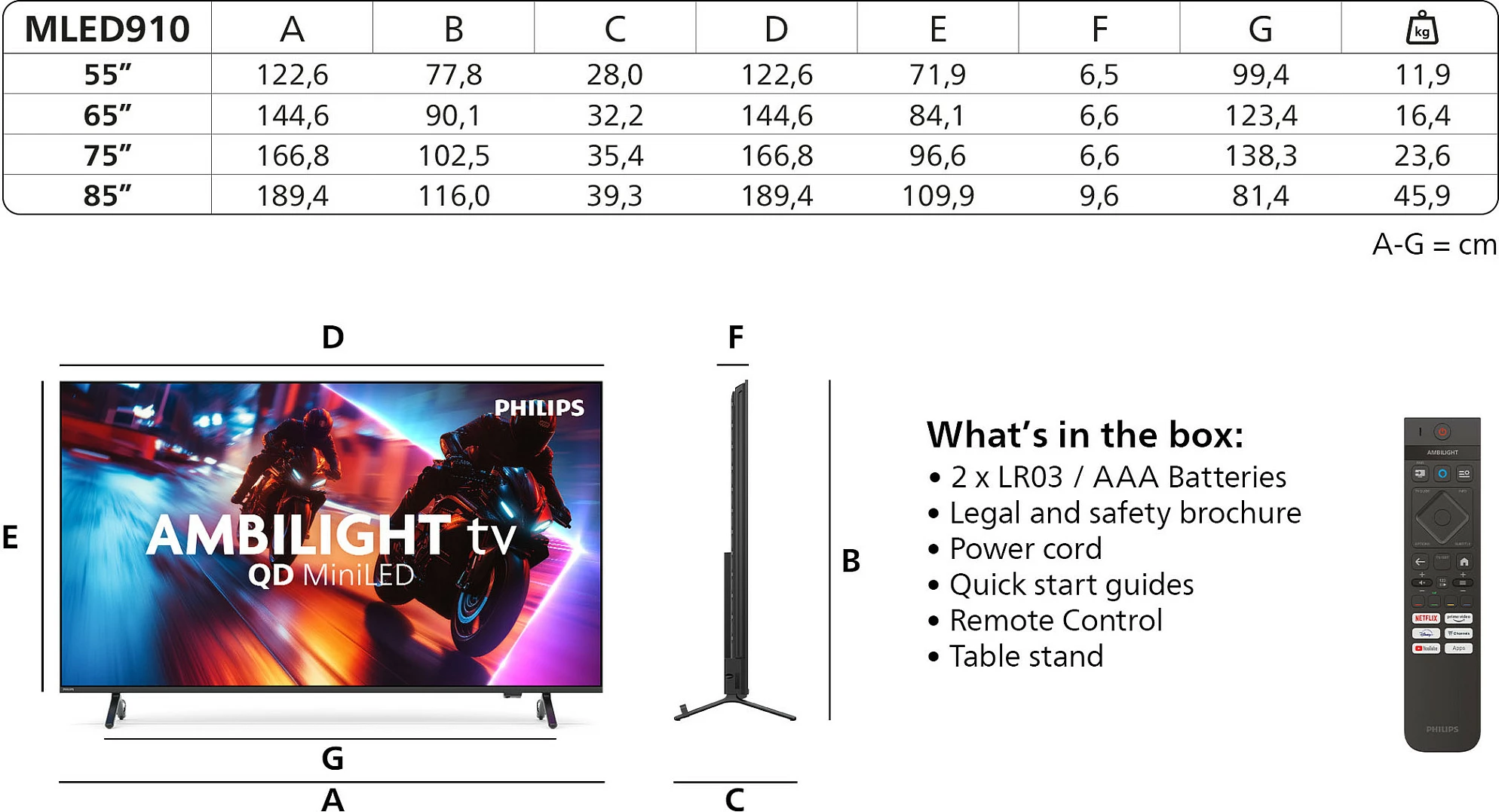 Televizor Philips Ambilight 85MLED910/12, 65", 4K QD-Mini LED, Smart TV, i zi