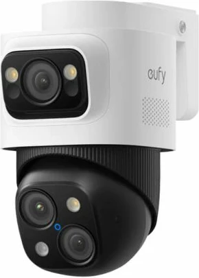 Kamerë sigurie PoE bullet-PTZ Eufy Security S4 (Anker) T8E00321, 16MP tri-lens, 4K wide-angle + 2K PTZ, 8× zoom, 360° rrotullim, IP65, bardh/zi