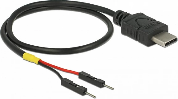Kabllo USB-C DeLOCK 85420, 0.3 m, AWG22, e zezë