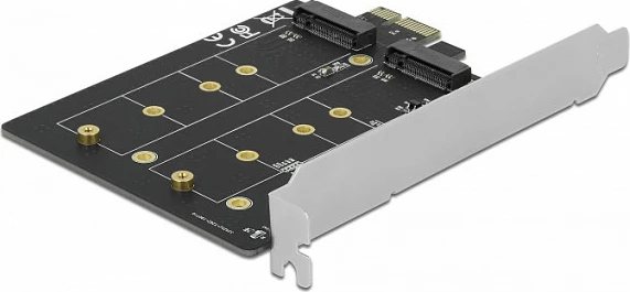 Kartelë zgjerimi PCIe DeLOCK 90432, 2x M.2 SATA (B-Key), PCIe 3.0, e zezë