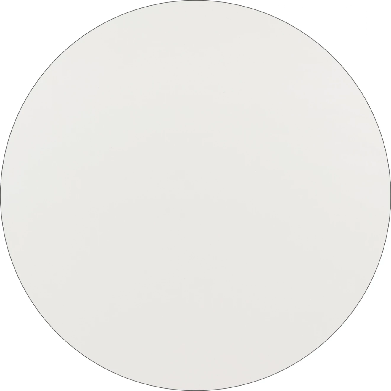 Sipërfaqe tavoline HPL, e bardhë, Φ69 cm, trashësi 12mm