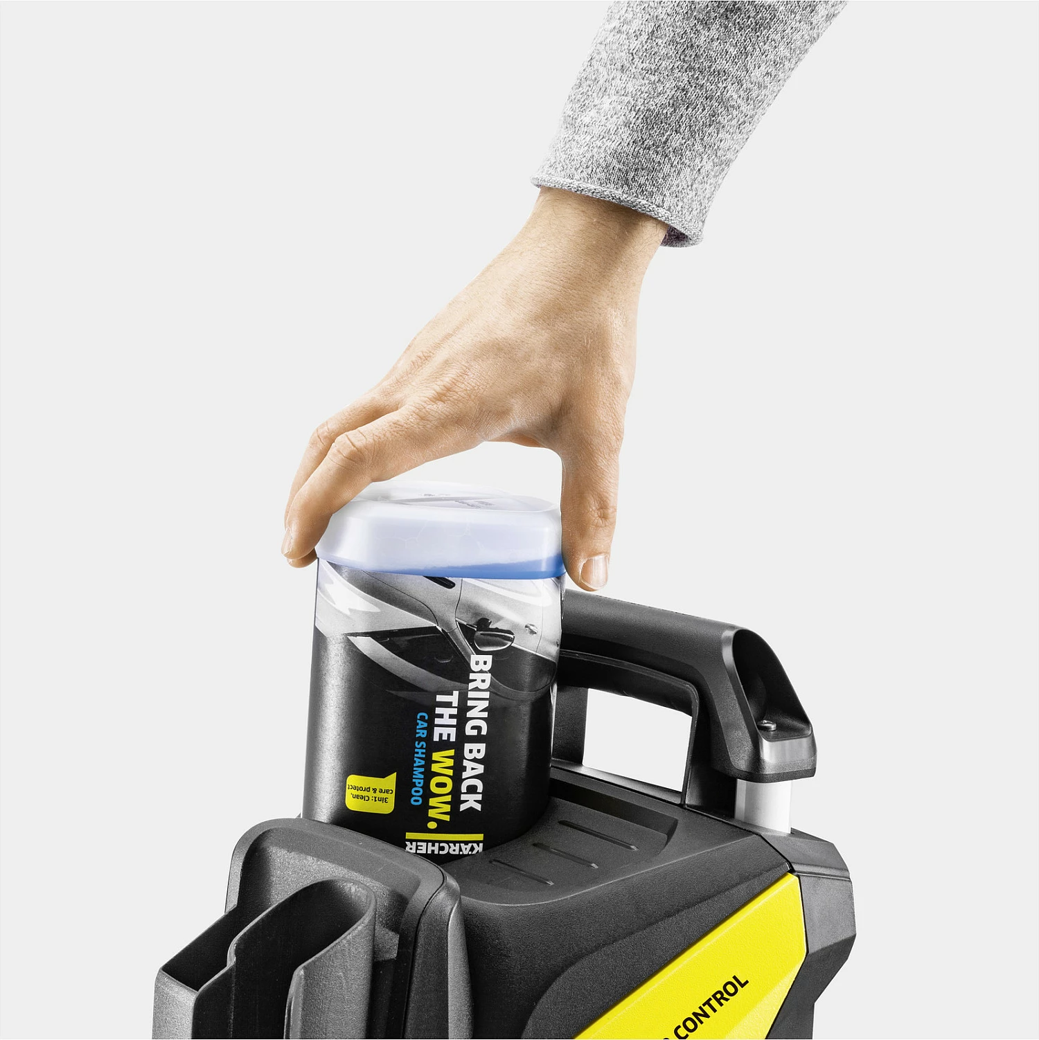Aparat larës me presion Kärcher K 5 Power Control Flex, 2100 W, zorrë 10 m, 500 l/h, ekran, e verdhë/zezë