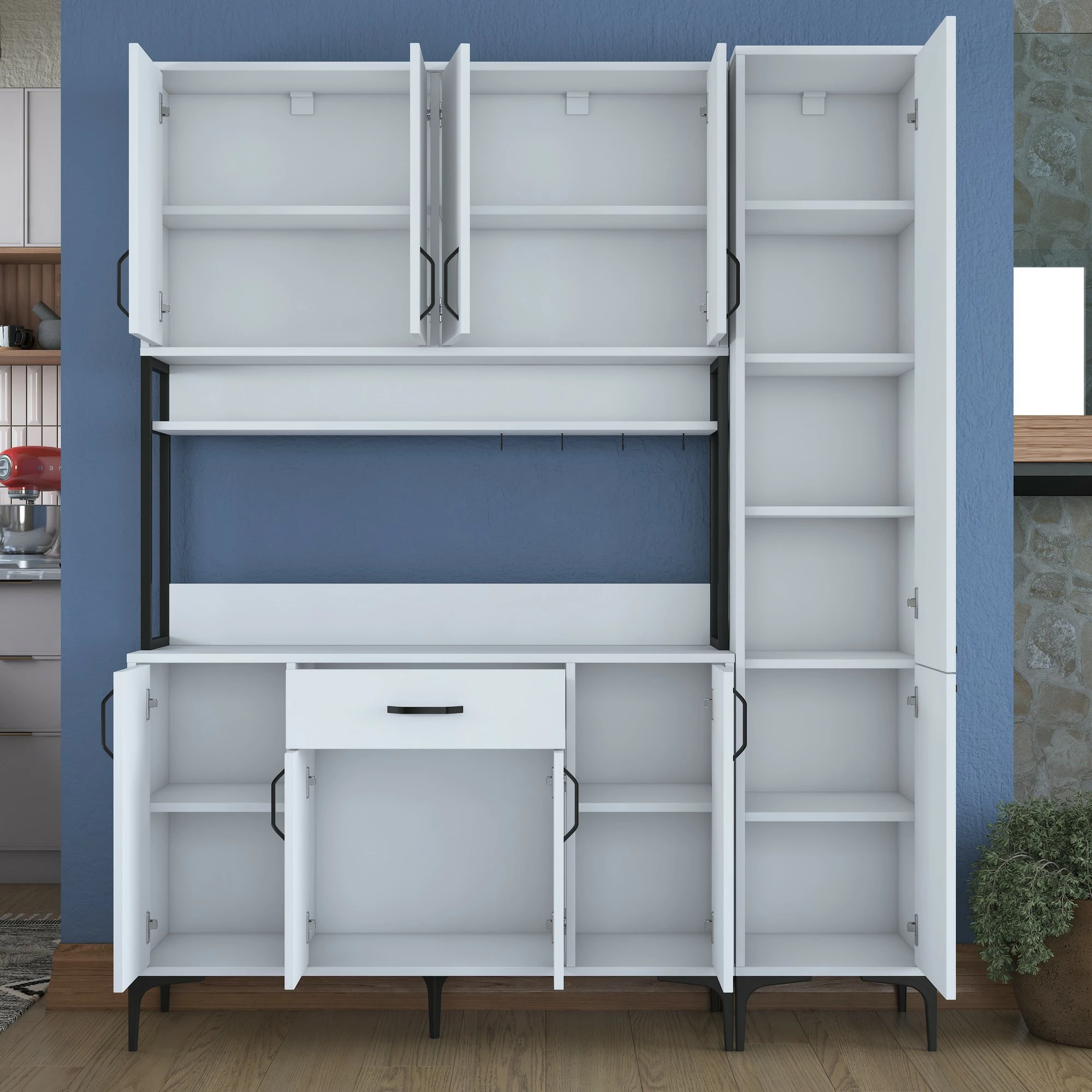 Dollap multifunksional Hanah Home, JE134 - 3055, i bardhë