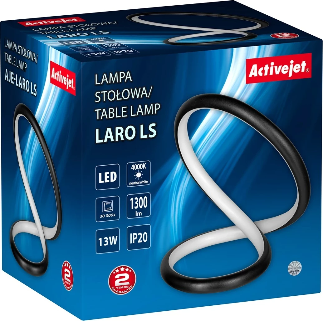 Llambë tavoline LED Activejet AJE-LARO LS, E zezë