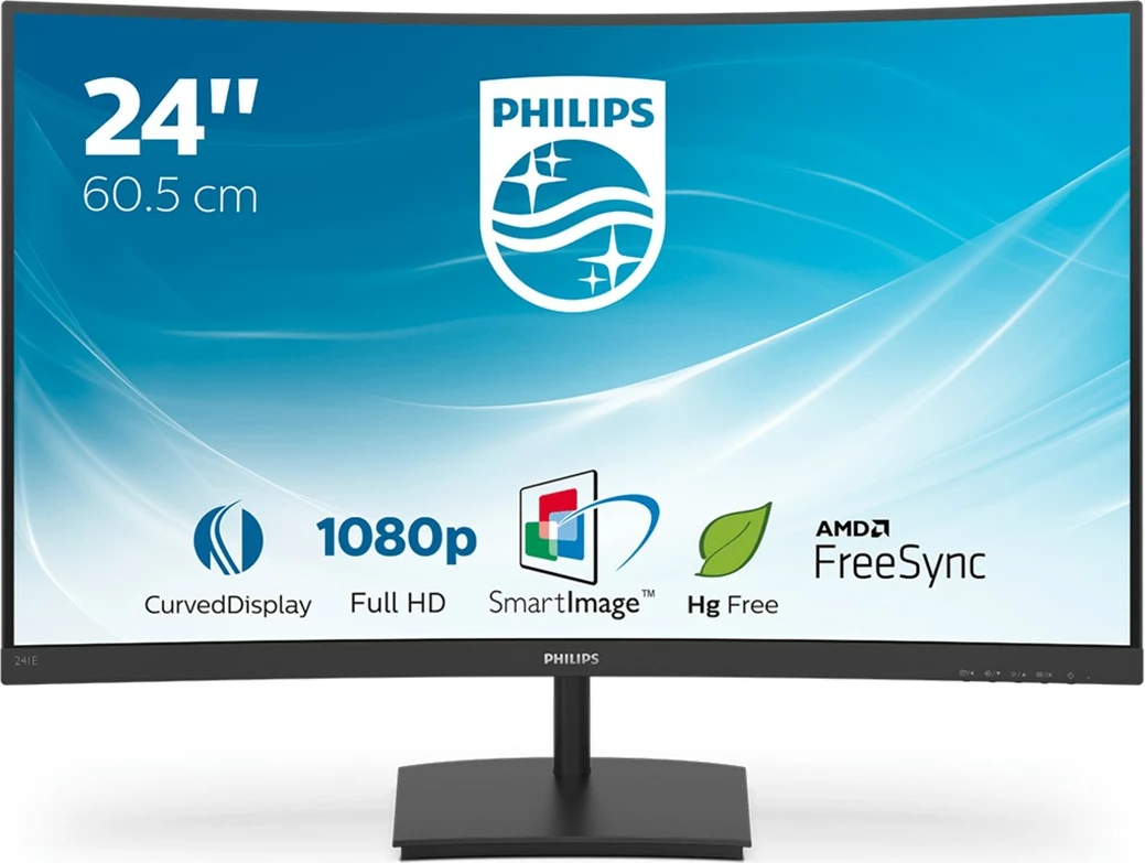 Monitor Philips E Line 241E1SC/00, 23.6", Full HD 