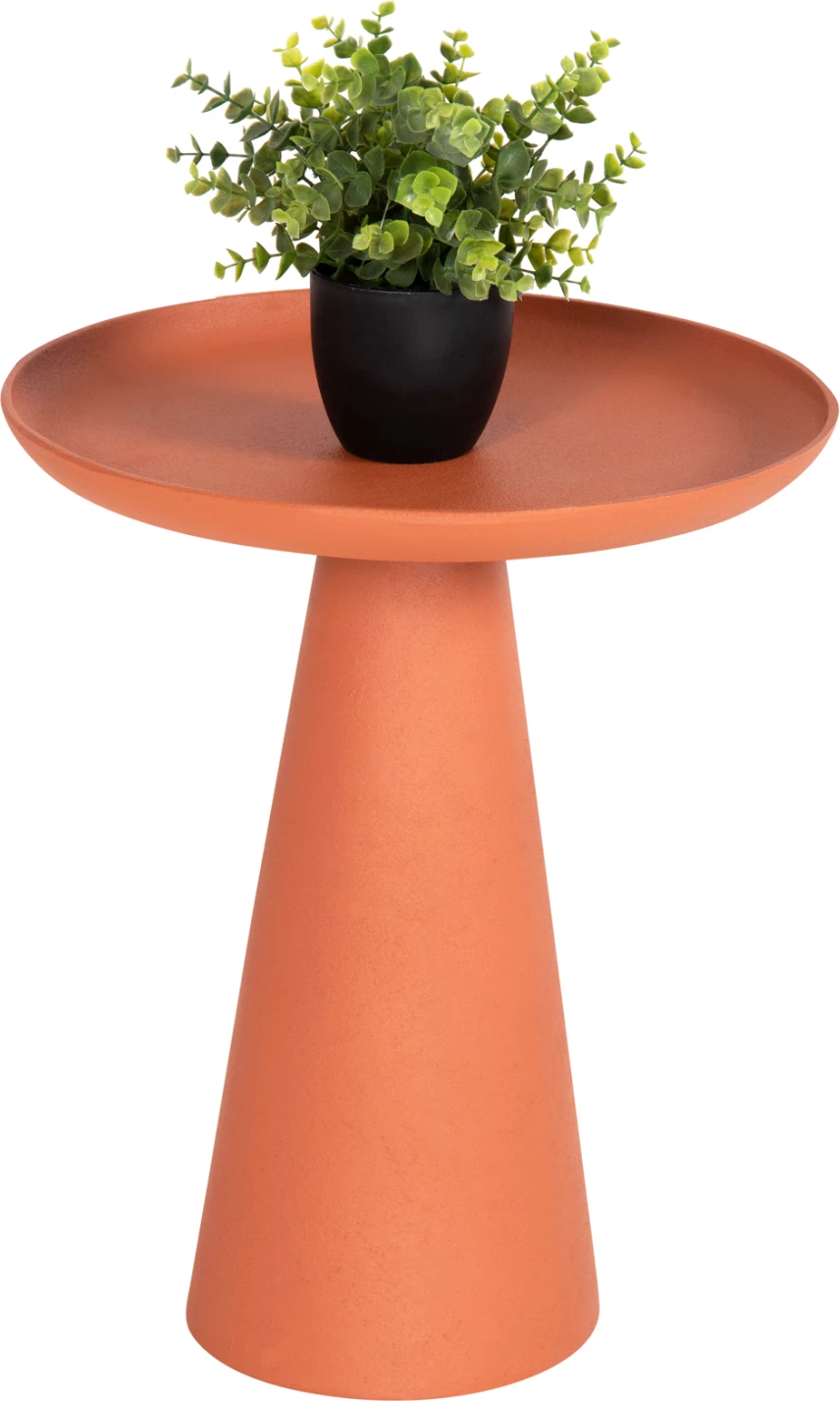 Tavolinë anësore DELCON FH4247.06 metalik, ngjyrë portokalli, Φ39,5x47H cm