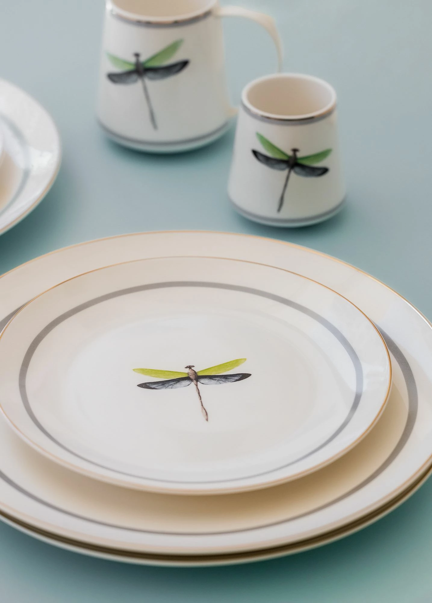 Set pjatash për ëmbëlsira, shumëngjyrëshe, Hermia, DNR0059, 6 copë