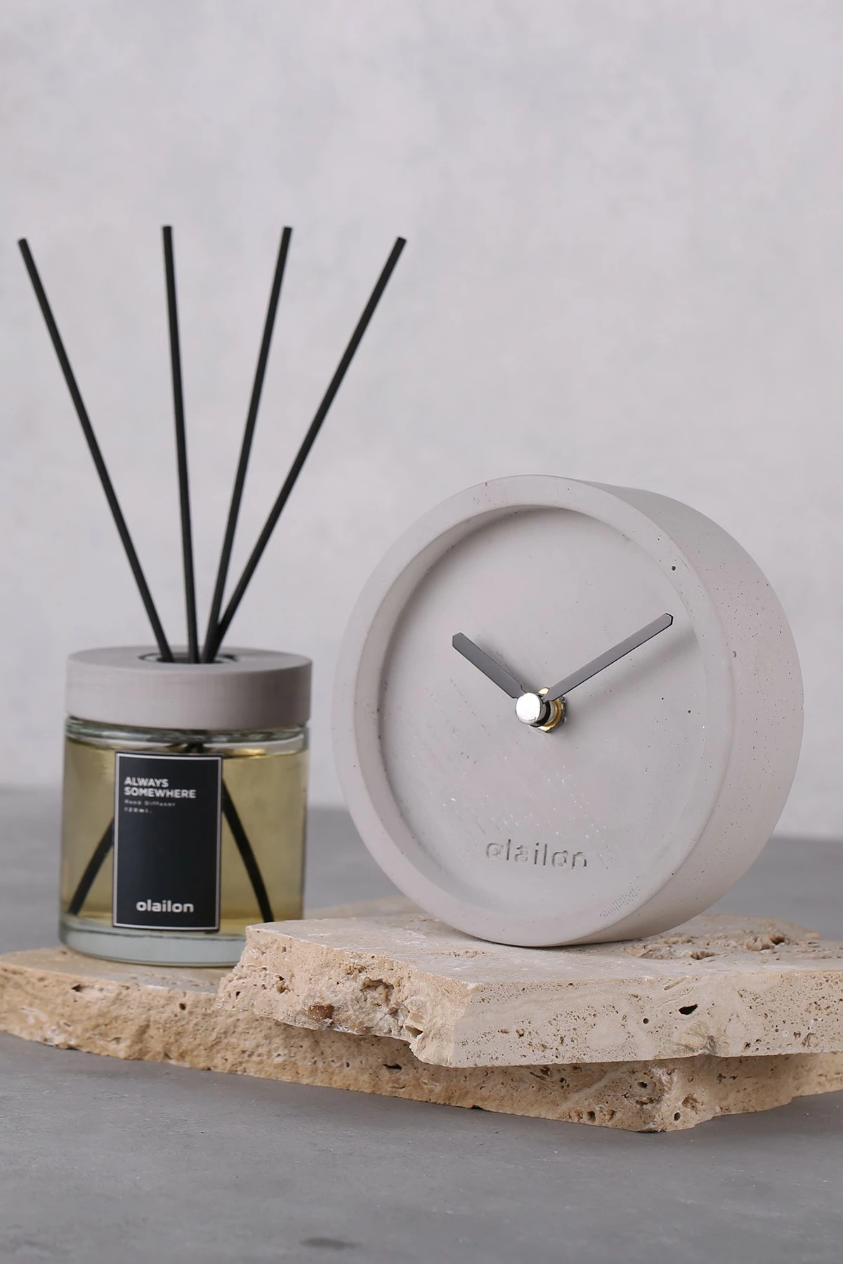 Orë dekorative betoni, ngjyrë gri, Aberto Design, Saat