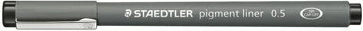 Set fineliner STAEDTLER pigment liner 308, 0.5mm, 10 copë, ngjyrë e zezë/gri