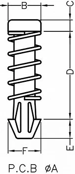 Rivet me shtypje DeLOCK 18273, 6.3 mm, 10 copë, i zi