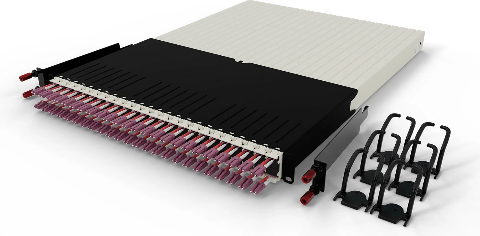 Sistem menaxhimi kabllosh fiber optike PATCHBOX patchbox.one 30RU, OM4, LC-LC, 1.8 m, rozë