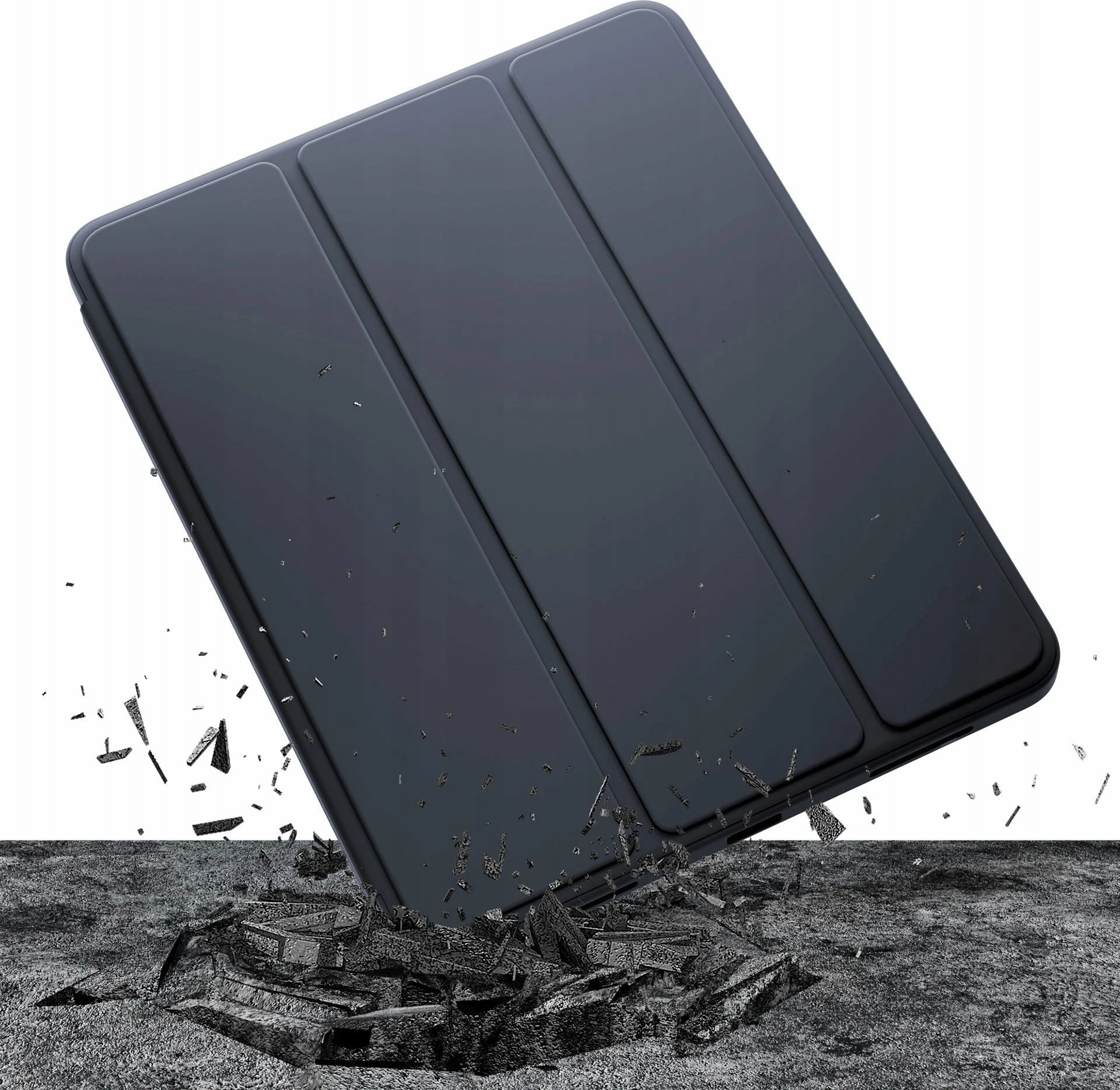 Këllëf tableti 3MK Soft Tablet Case për Apple iPad Air 11 (M2/M3), flip, tri-fold, TPU/mikrofibër, me Wake/Sleep, me vend për Pencil, i zi