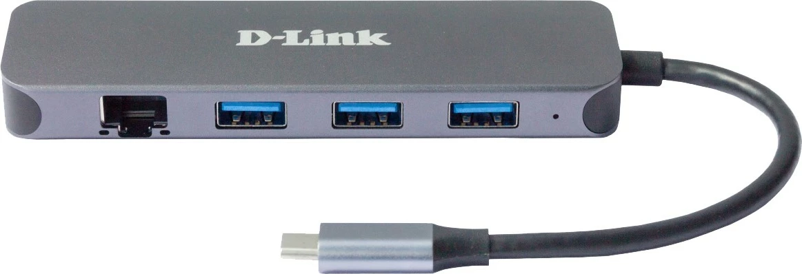 Hub USB-C D-Link DUB-2334, 5-in-1, 60 W, Gri
