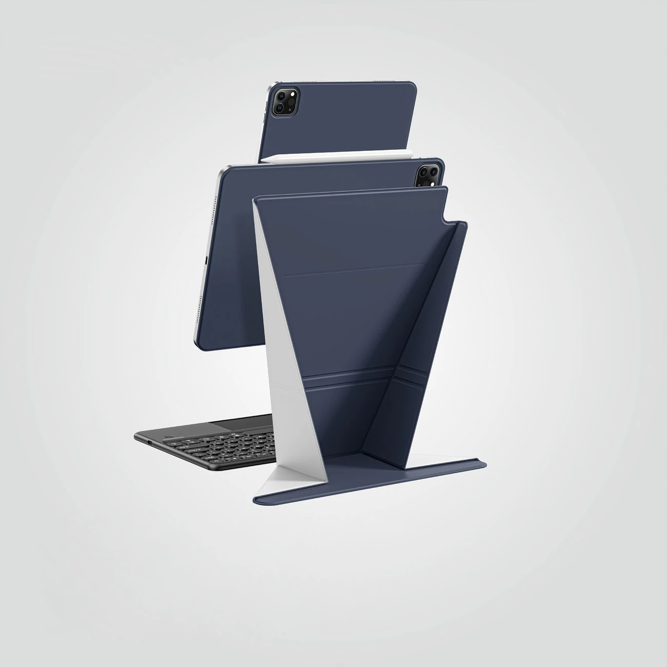 Mbështjellës tablet AmazingThing Matte Pro Mag Folio me qëndrim, magnetik, për iPad Air 11" (2025 M3), blu