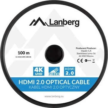 Kabell HDMI LANBERG, v2.0, 100m, i zi
