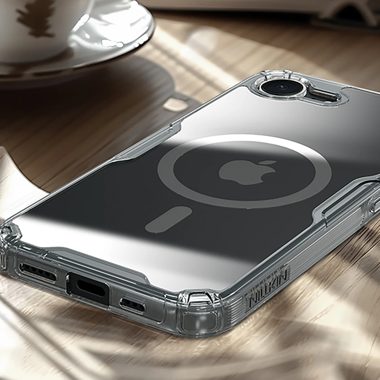 Mbështjellës Nillkin Nature Pro Magnetic për iPhone 16e, MagSafe, Transparent