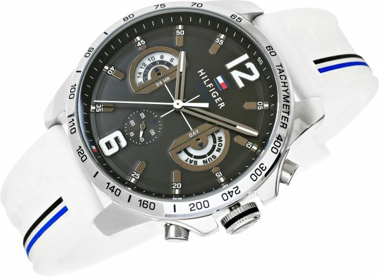 Orë dore për meshkuj Tommy Hilfiger, e bardhë