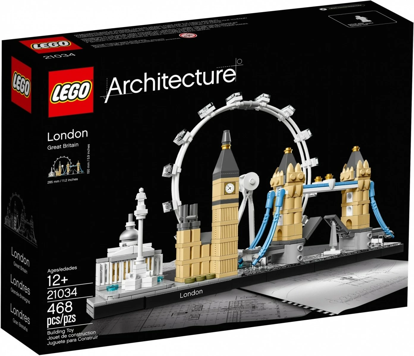 Set ndërtimi LEGO Architecture London 21034, 468 pjesë