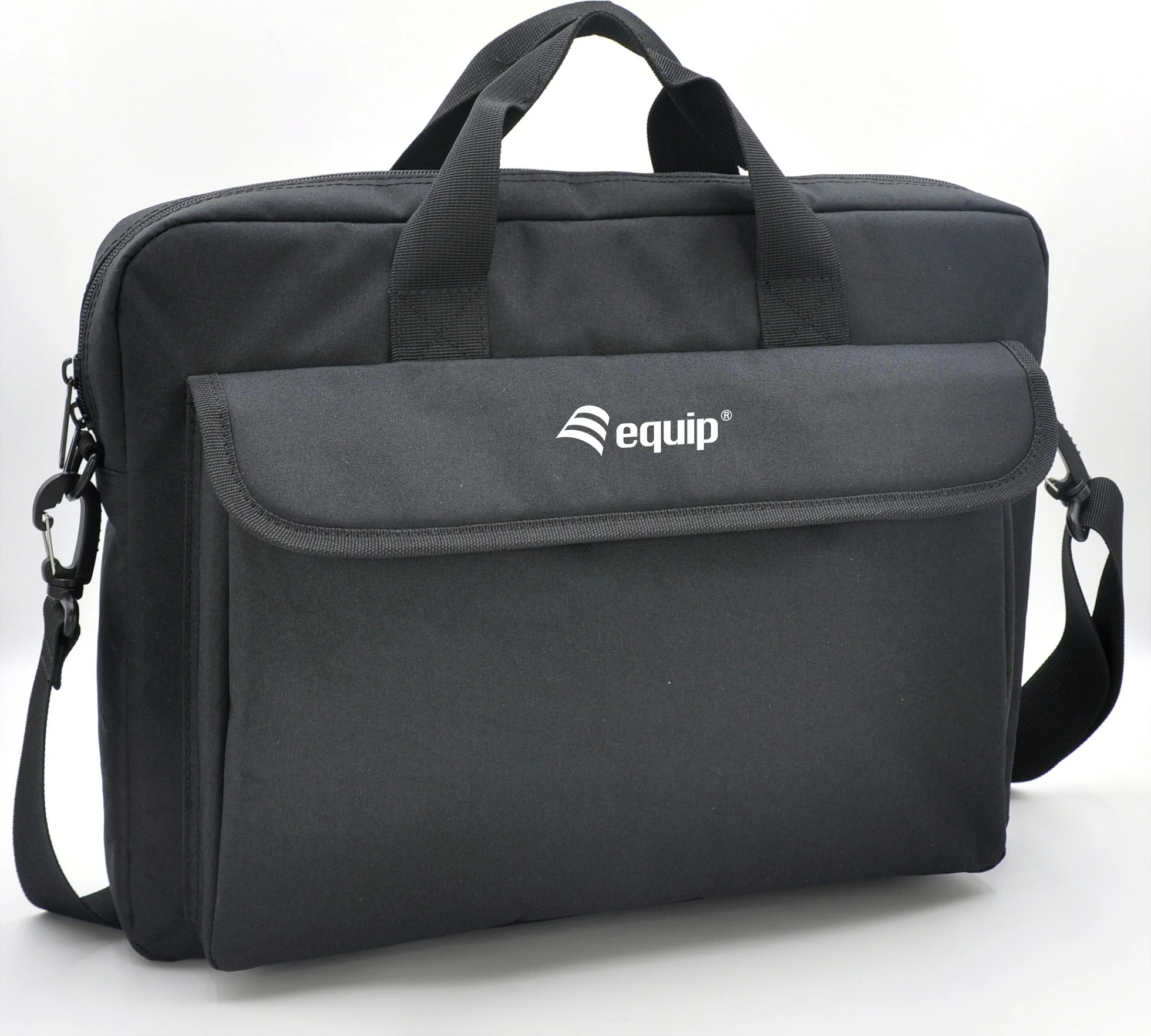 Çantë për laptop EQUIP 15.6", messenger, me rrip shpatulle, e zezë