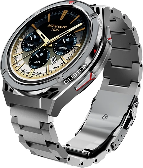 Smartwatch HiFuture Active 1.43" AMOLED, Dual Band GPS, BT 5.3, bateri 480 mAh, rezistencë uji 50 m, argjendtë