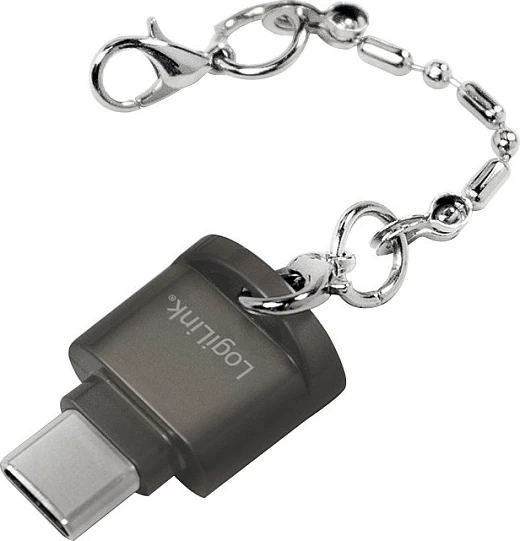 Kartëlexues USB 2.0 LogiLink për microSD, USB-C, gri e errët
