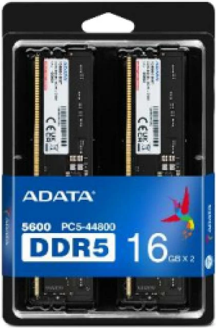 RAM memorje ADATA DDR5 AD5U560016G-DT 32GB (2x16GB) 5600MHz U-DIMM ECC, e zezë (set 2 copë)