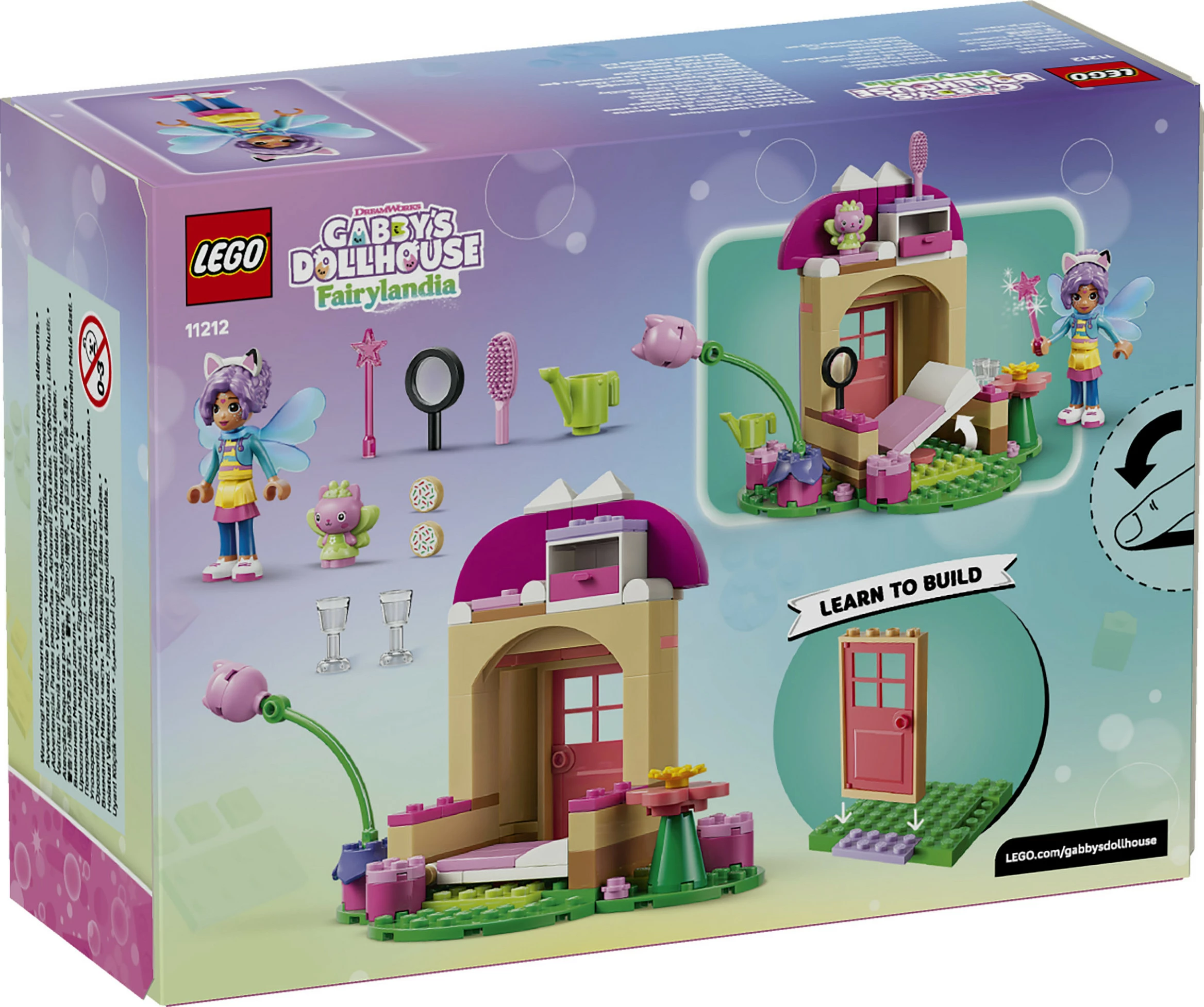 Set ndërtimi LEGO Gabby’s Dollhouse 11212 Kitty Fairy’s Garden House, 103 copë, 4+, shumëngjyrësh