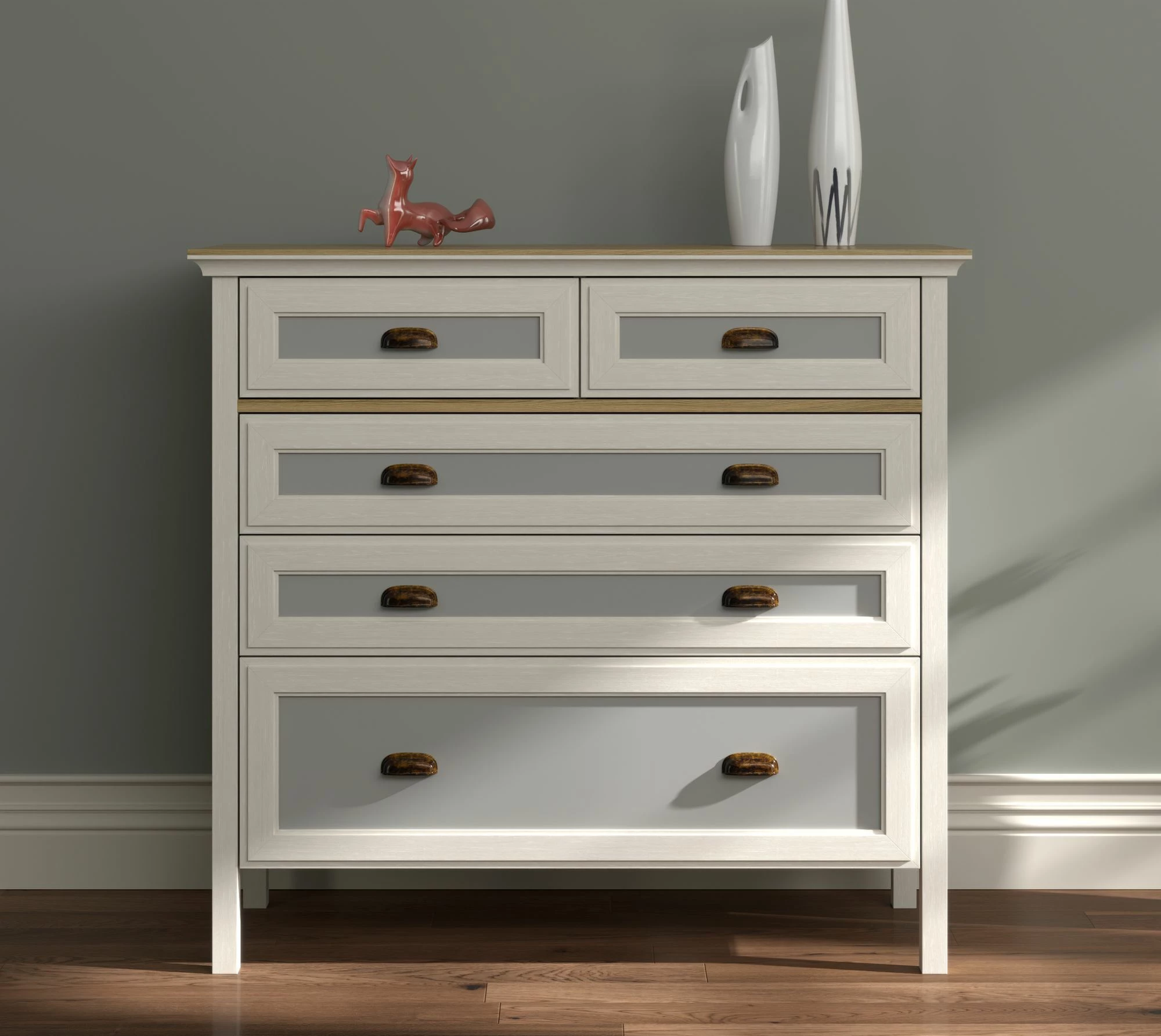 Komodë Skye Decor, FRN-21013, krem, lis, gri