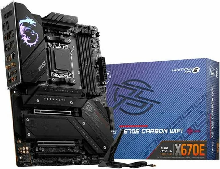 Pllakë amë MSI MPG X670E CARBON WIFI, Socket AM5, ATX, e zezë