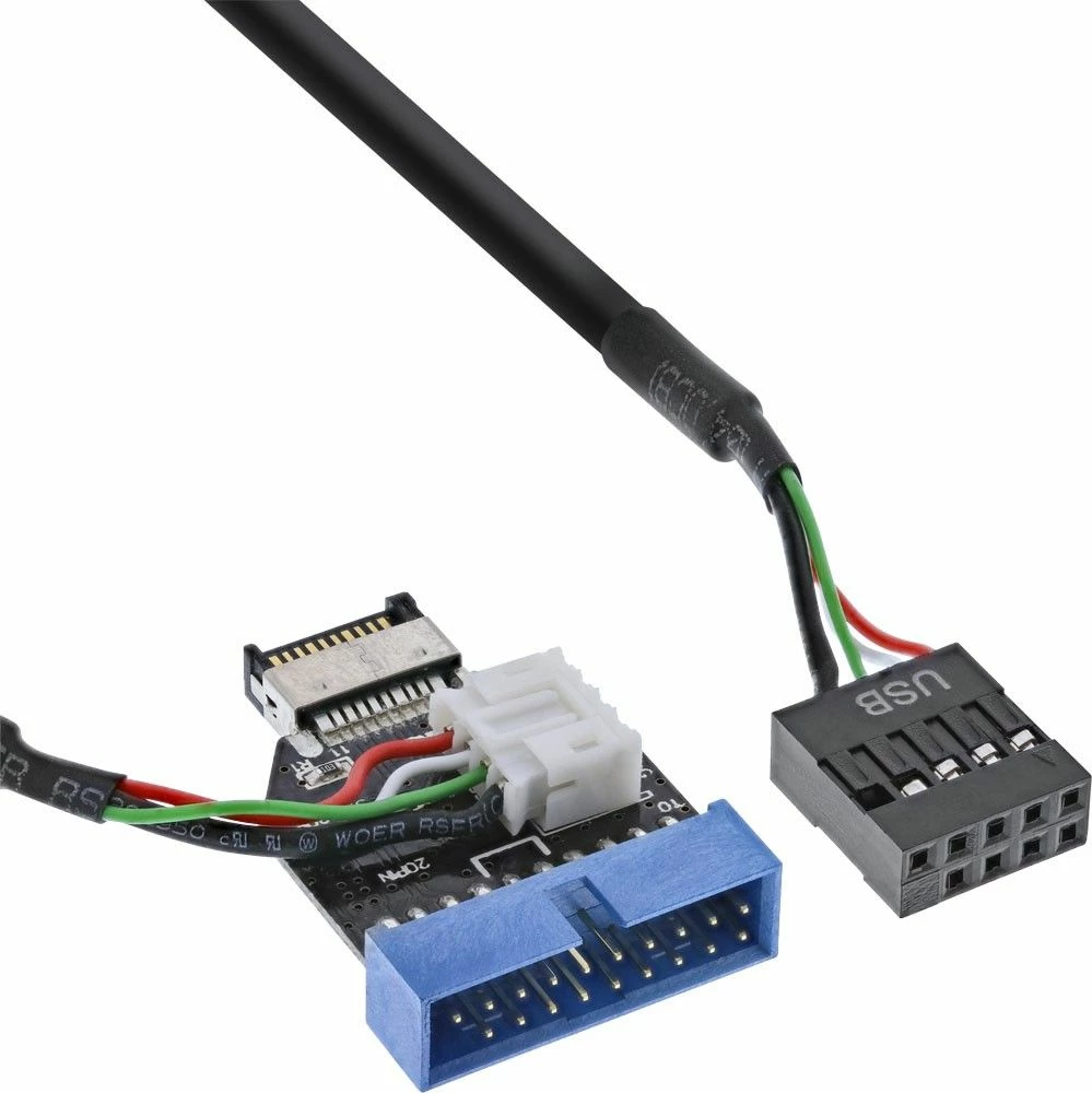 Adapter i brendshëm USB InLine 33446A, USB 3.1 (Gen2) në USB 3.0, i zi