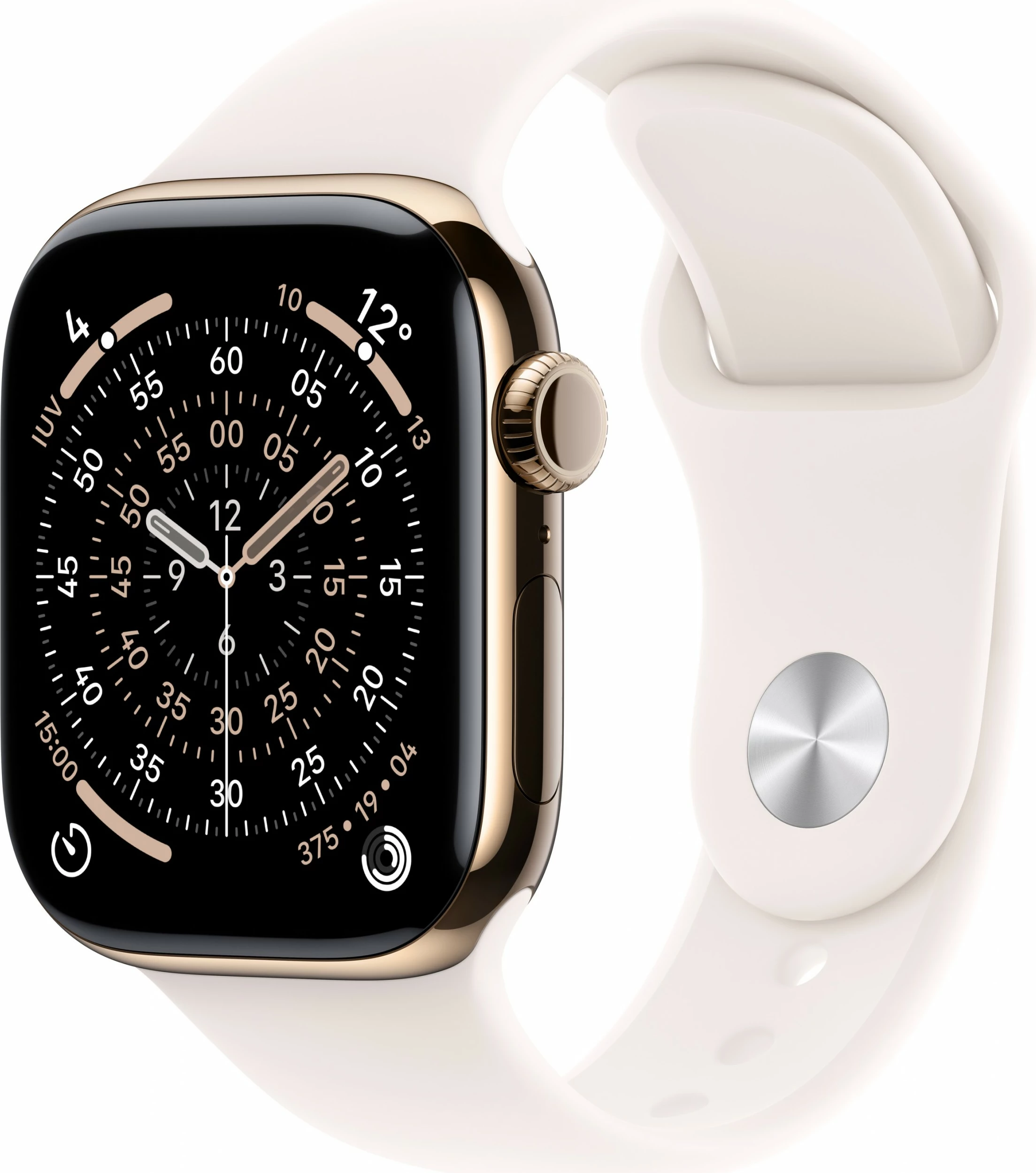 Smartwatch Apple Watch S11 Titan Gold Cellular 42mm, LTE, rrip sportiv rozë M/L