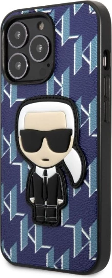 Mbështjellës Karl Lagerfeld Monogram Ikonik Patch për iPhone 13 Pro Max, Blu