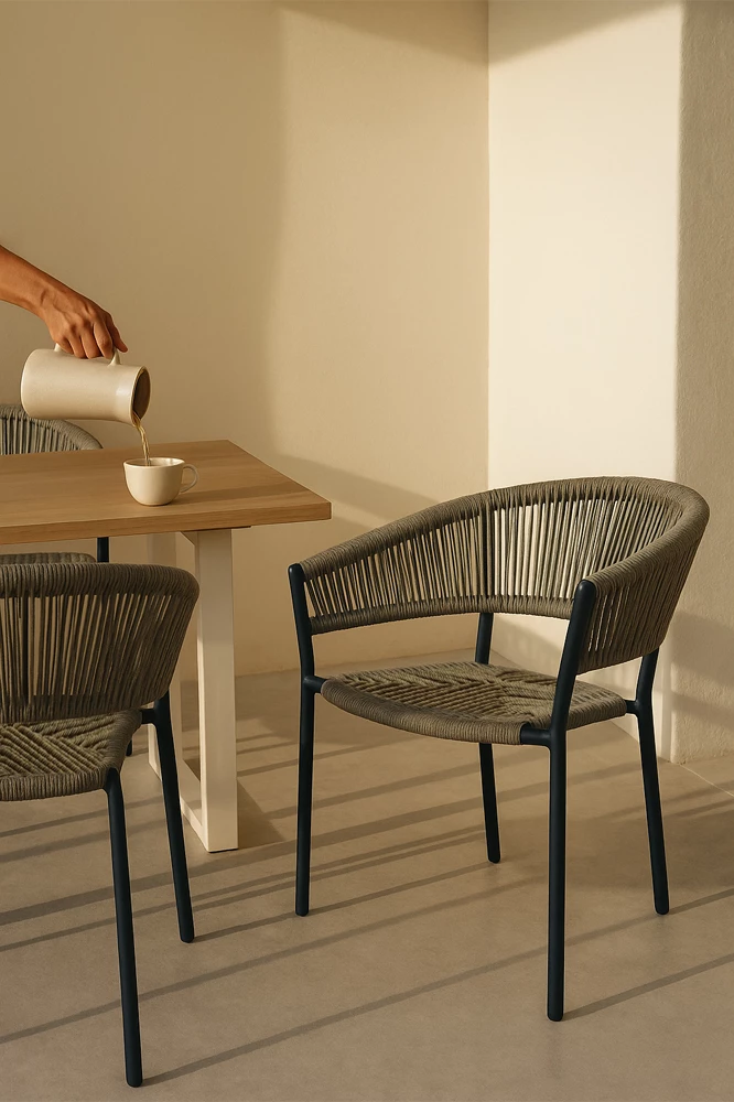 Karrige Breeze, ngjyrë e zezë dhe arre, 56x60x78 cm