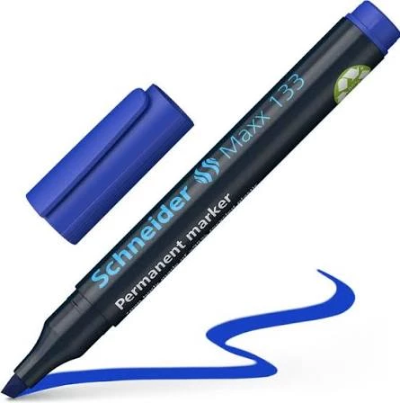 Schneider Maxx 133 Permanent Marker – Blue (Chisel Tip)
