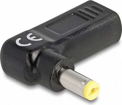Adapter karikimi DeLOCK USB-C femër në Acer 5.5x1.7mm mashkull 90°, 3A, i zi