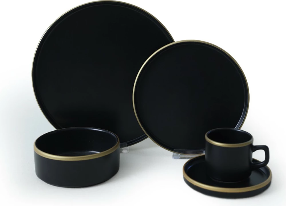Set darke 20 pjesësh Hermia Concept, X00018939, ngjyrë e zezë mat