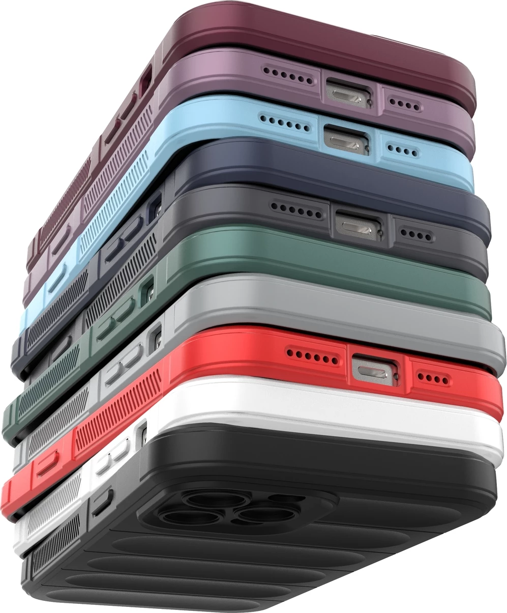 Mbështjellës Hurtel Magic Shield Case për iPhone 12 Pro Max, fleksibil, i blinduar, Kaltër e errët