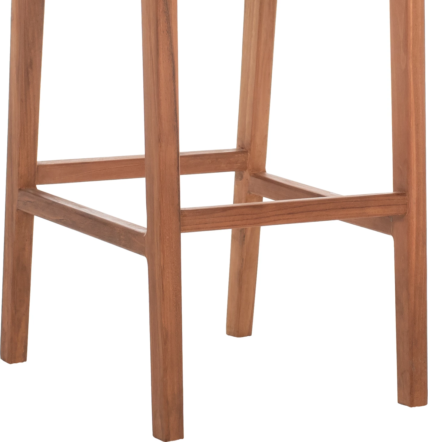 Karrige për bar me mbështetëse për jashtë, dru tik dhe litar, FH9381.01, 40x53x89H cm