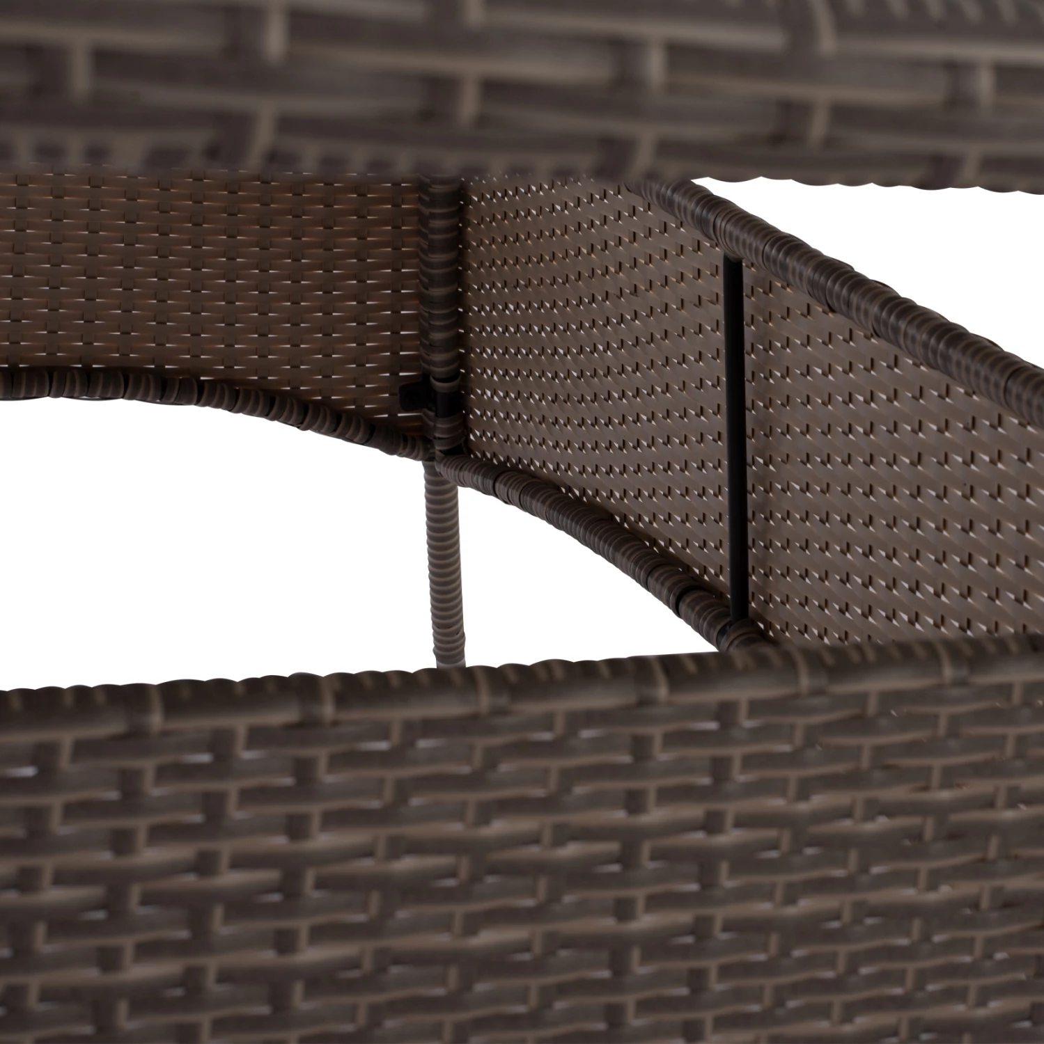 Tavolinë metalike Minsk rattan gri FH5507.01 150x90x75 cm