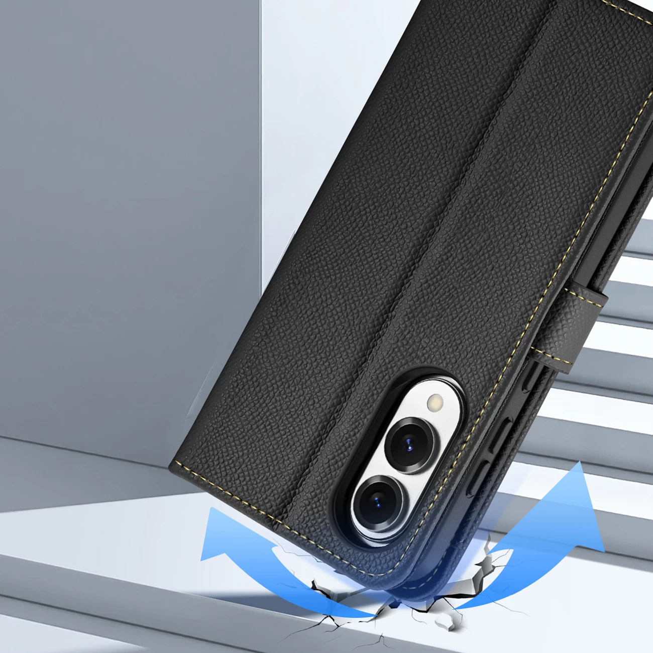 Mbështjellës Dux Ducis Lava për Samsung Galaxy S25 Edge, me MagSafe, i zi